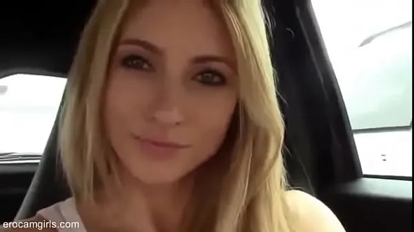 Show Blondy hot girl gone wild and Masturbating in the car new Clips