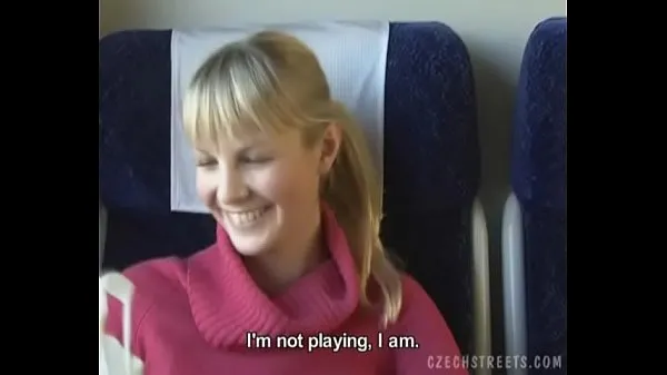 Show Czech streets Blonde girl in train new Clips
