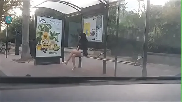 Show bitch at a bus stop new Clips