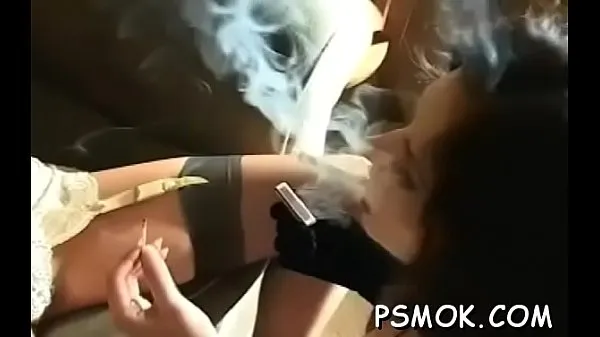 Show Smoking scene with busty honey new Clips