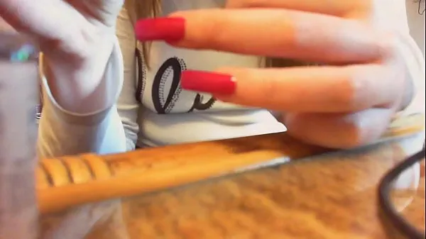 Vis Asmr long nails video sexy hands and nails nye klipp