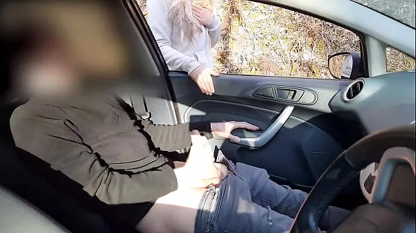 Show Public cock flashing - Guy jerking off in car in park was caught by a runner girl who helped him cum new Clips