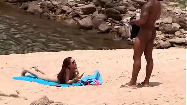 Show Black dude looks for horny babes at the nude beach and bangs one of 'em new Clips