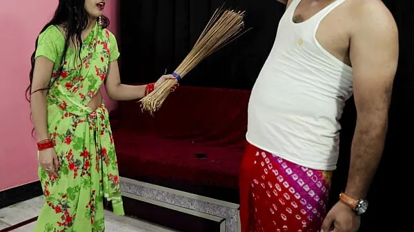 Show punish up with a broom, then fucked by tenant. In clear Hindi voice new Clips