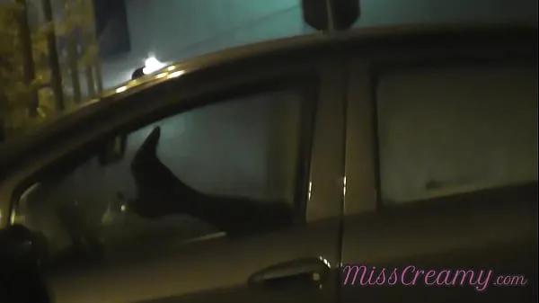 Show Sharing my slut wife with a stranger in car in front of voyeurs in a public parking lot - MissCreamy new Clips