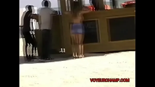 Show EW and Part 1 - Wife flashing her smooth cunt to random men on a public beach new Clips