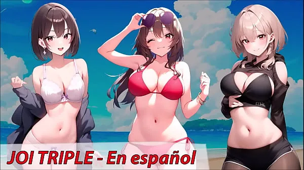 Mostra JOI hentai, tre amici vogliono masturbarti, in spagnolonuovi clip