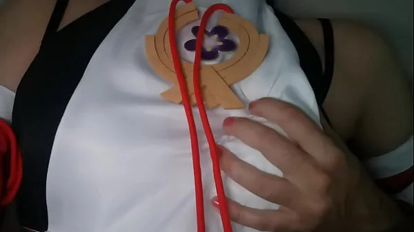 Playing with my nipples with my Yae Miko cosplay új klip megjelenítése